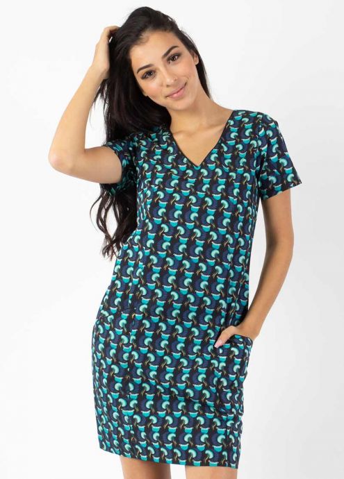 Robe sales manche courte