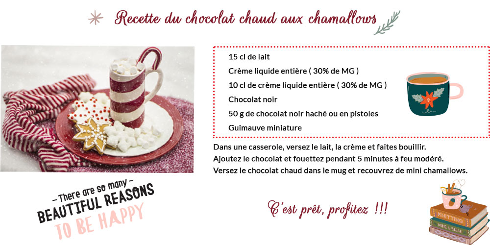 recette chocolat chaud chamallows